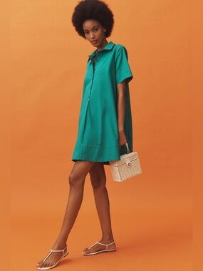 Anthropologie | The Pollie Short-Sleeve Swing Tunic Mini Dress